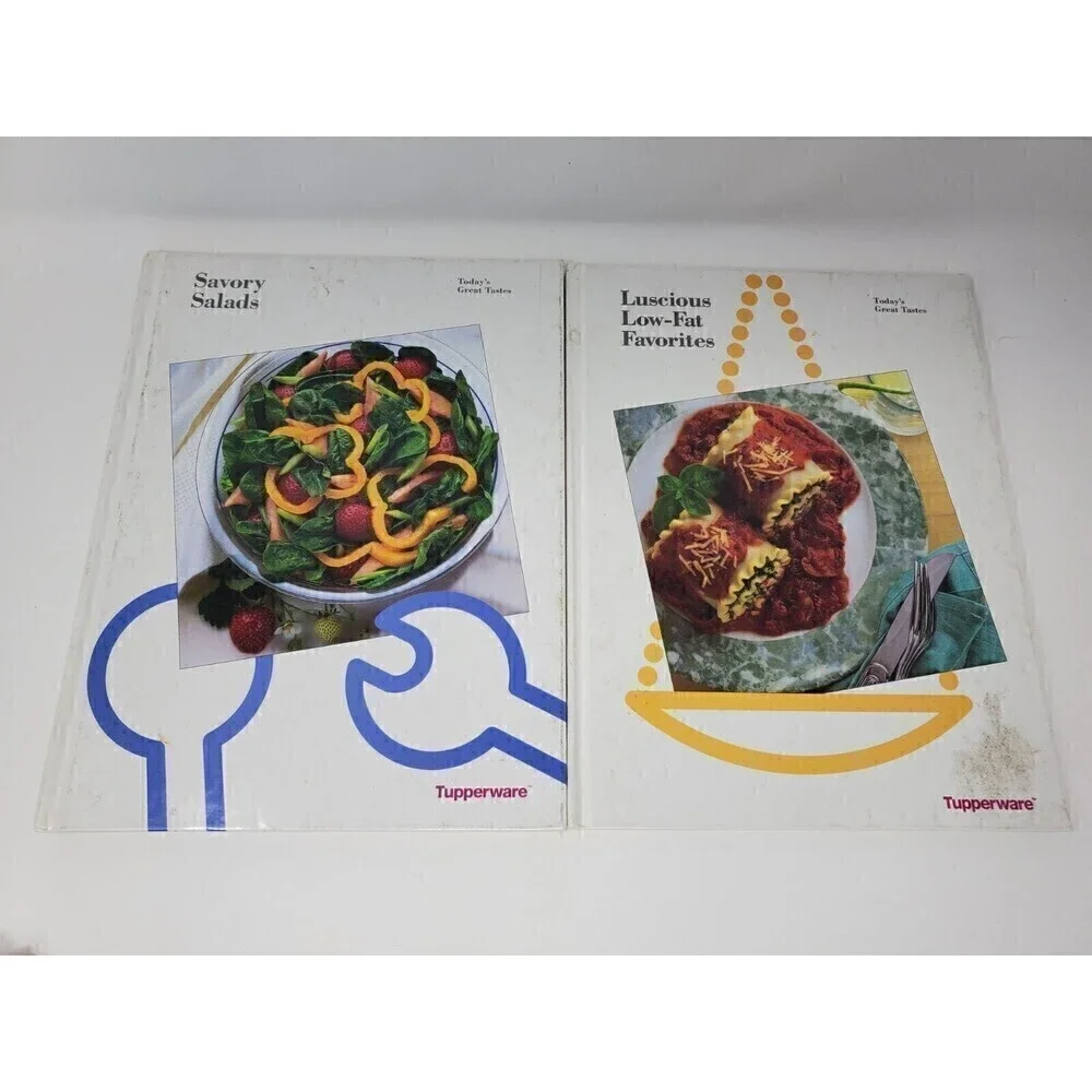 VINTAGE TUPPERWARE COOKBOOKS LOT OF 5 HARDCOVER COLOR PHOTOS RECIPES 1990S
